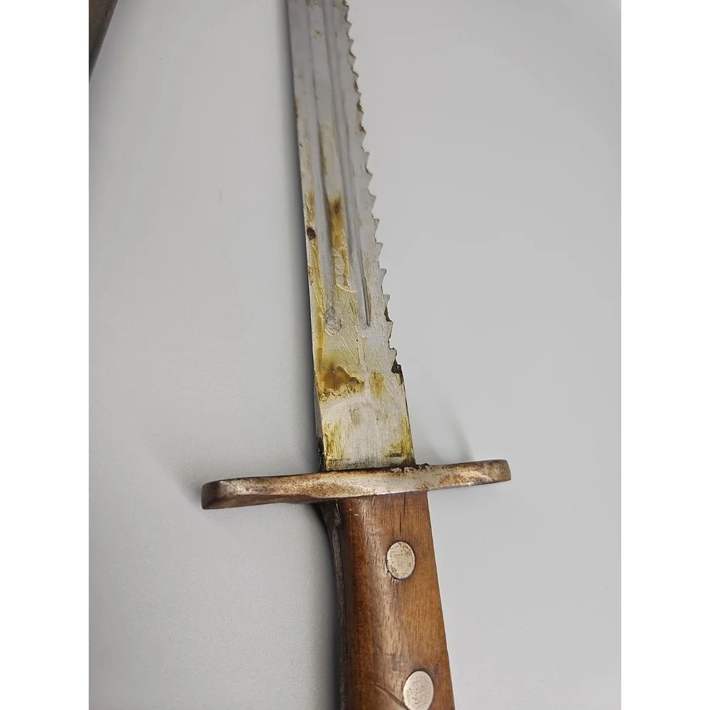 Rare New WWI Swiss Model 1914 Sawback Schmidt Rubin Bayonet H.S. Hans Steimer